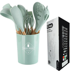 12pcs Silicone Utensils Set with Organizer