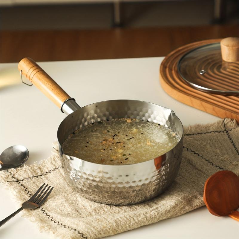 1pc Stainless Steel Saucepan 16cm Double Spout Saucier Kitchen Utensils