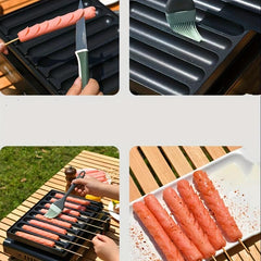 Commercial Grilled Sausage Maker Gas Stove Mold Square 8 Tubes Plate