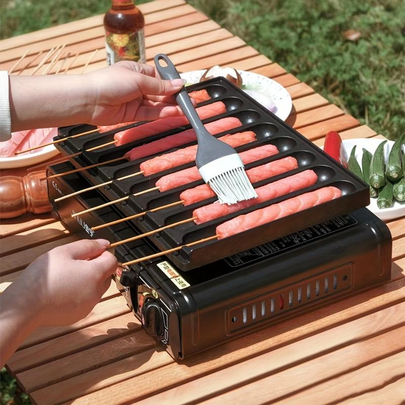 Commercial Grilled Sausage Maker Gas Stove Mold Square 8 Tubes Plate