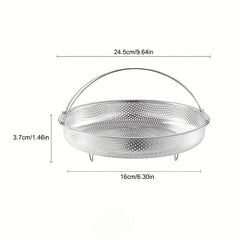 2pcs Stainless Steel Steamer Cleaning Fruits And Vegetables