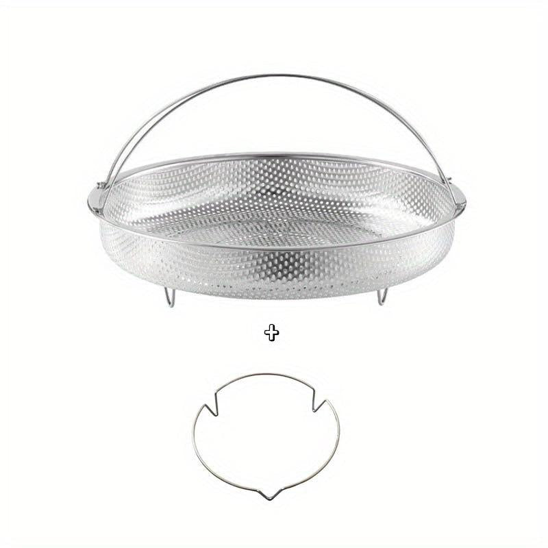 2pcs Stainless Steel Steamer Cleaning Fruits And Vegetables