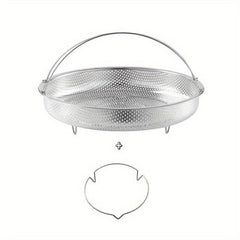 2pcs Stainless Steel Steamer Cleaning Fruits And Vegetables
