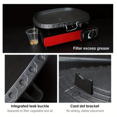 Non Stick Square Grill Pan with Handle for Outdoor BBQ Party