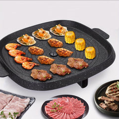 Non Stick Square Grill Pan with Handle for Outdoor BBQ Party