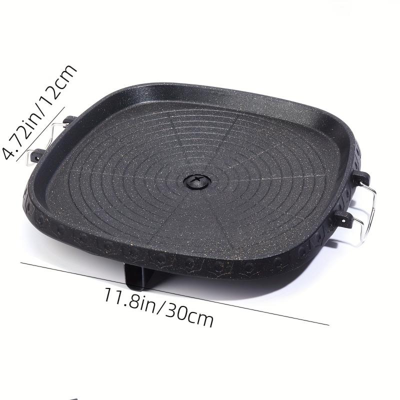 Non Stick Square Grill Pan with Handle for Outdoor BBQ Party