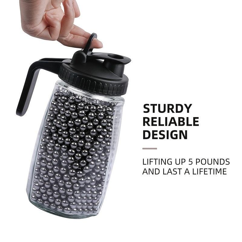 2pcs Wide Mouth Mason Jar Pour Spout Lids with Handle
