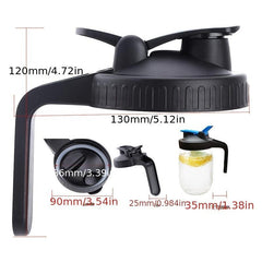 2pcs Wide Mouth Mason Jar Pour Spout Lids with Handle