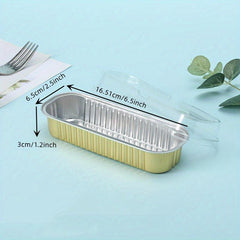 Golden Aluminum Foil Cupcake Baking Cups with Lids