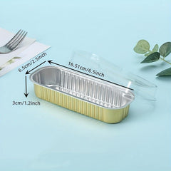 Golden Aluminum Foil Cupcake Baking Cups with Lids