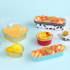 Golden Aluminum Foil Cupcake Baking Cups with Lids