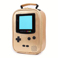 Gameboy Leather Lunch Bag Insulated Cooler for Kids Boys Girls