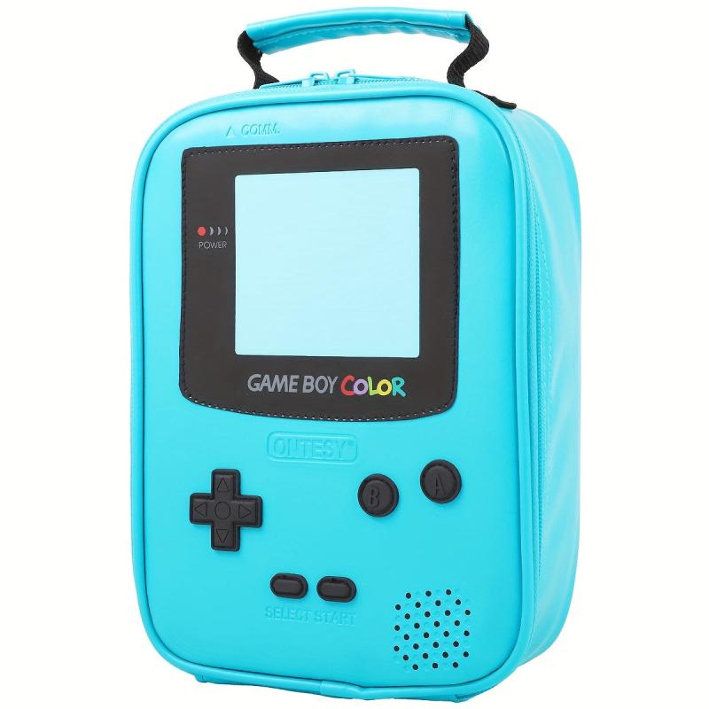 Gameboy Leather Lunch Bag Insulated Cooler for Kids Boys Girls