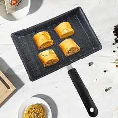 Japanese Omelette Pan 22.5cmx14 Wave Pattern Non-Stick Tamagoyaki Frying Pan