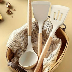 3pcs Silicone Spatula Set Heat resistant Frying Omelet Soup Spoon