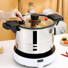 Stainless Steel Micro Pressure Cooker Lock Cover Induction Cooking Pot