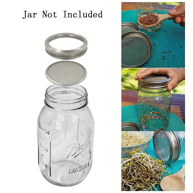 304 Stainless Steel Lid for Mason Jar with Folding Bracket, 86mm Diameter