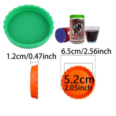 6pcs Leak-proof Sealing Silicone Cover for Beer Bottle Soda Cans