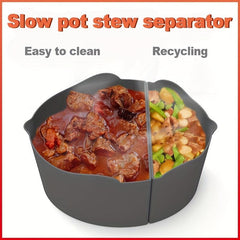 2 in 1 Silicone Slow Cooker Liner Reusable Separator Pad
