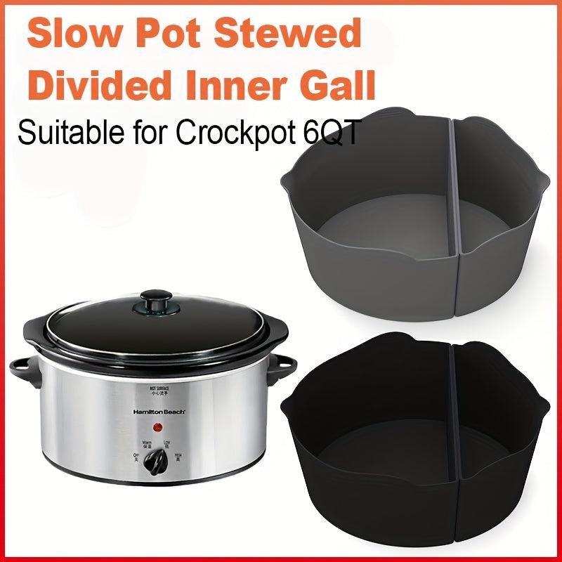2 in 1 Silicone Slow Cooker Liner Reusable Separator Pad