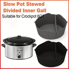2 in 1 Silicone Slow Cooker Liner Reusable Separator Pad