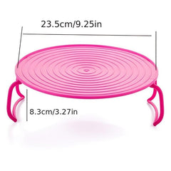 Kitchen Microwave Oven Shelf Layered Steaming Rack Food Tray Holder