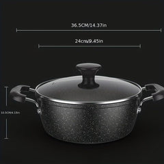1pc Non Stick Soup Pot with Lid Maifan Stone for Induction Cooker