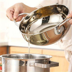 Stainless Steel Tempura Fryer Pan with Thermometer