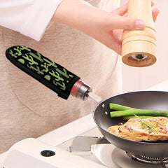 2pcs Cactus Pattern Pan Handle Sleeves Heat Resistant Non-slip Hot Pot Cover