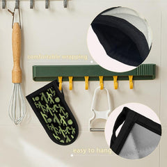 2pcs Cactus Pattern Pan Handle Sleeves Heat Resistant Non-slip Hot Pot Cover