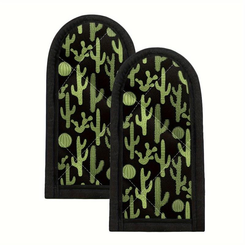2pcs Cactus Pattern Pan Handle Sleeves Heat Resistant Non-slip Hot Pot Cover