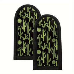 2pcs Cactus Pattern Pan Handle Sleeves Heat Resistant Non-slip Hot Pot Cover