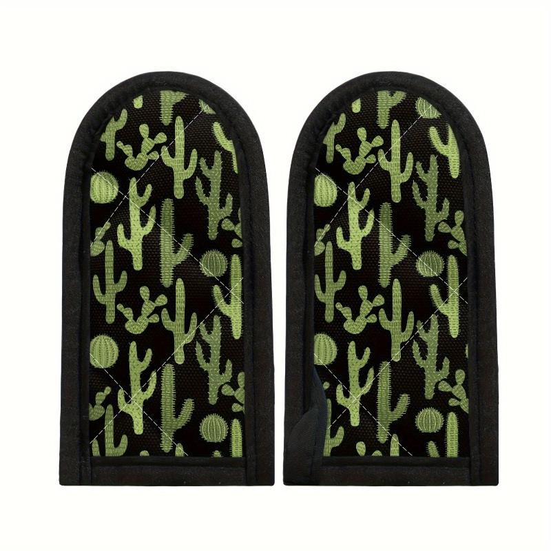 2pcs Cactus Pattern Pan Handle Sleeves Heat Resistant Non-slip Hot Pot Cover