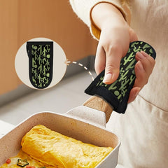2pcs Cactus Pattern Pan Handle Sleeves Heat Resistant Non-slip Hot Pot Cover