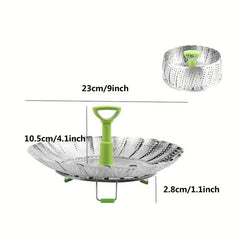 Stainless Steel Vegetable Steamer Basket For Veggies & Seafood Cooking