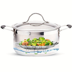 Stainless Steel Vegetable Steamer Basket For Veggies & Seafood Cooking