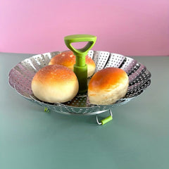 Stainless Steel Vegetable Steamer Basket For Veggies & Seafood Cooking