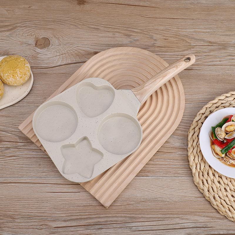 Sun Moon Stars Four Hole Egg Pan Medical Stone Non Stick Frying Pan