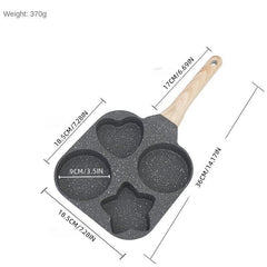 Sun Moon Stars Four Hole Egg Pan Medical Stone Non Stick Frying Pan