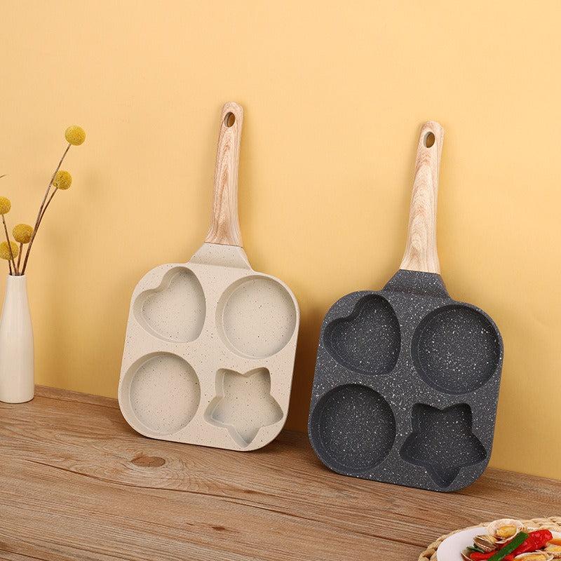 Sun Moon Stars Four Hole Egg Pan Medical Stone Non Stick Frying Pan