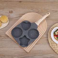 Sun Moon Stars Four Hole Egg Pan Medical Stone Non Stick Frying Pan