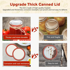 Bulk Wide Mouth Canning Lids - 12/24/48pcs Airtight Mason Jar Lids For Jams