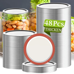 Bulk Wide Mouth Canning Lids - 12/24/48pcs Airtight Mason Jar Lids For Jams