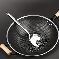 Honeycomb Non stick Pot Wooden Handle Glass Lid Medium Cookware