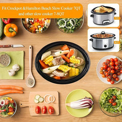 Reusable Silicone Slow Pot Liner for 7-8 Quarts Pot