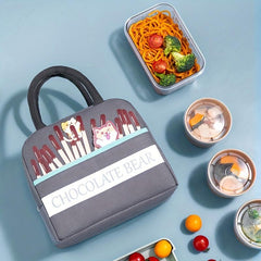 3D Cartoon Lunch Bag Large Capacity Aluminum Foil Bento Bag