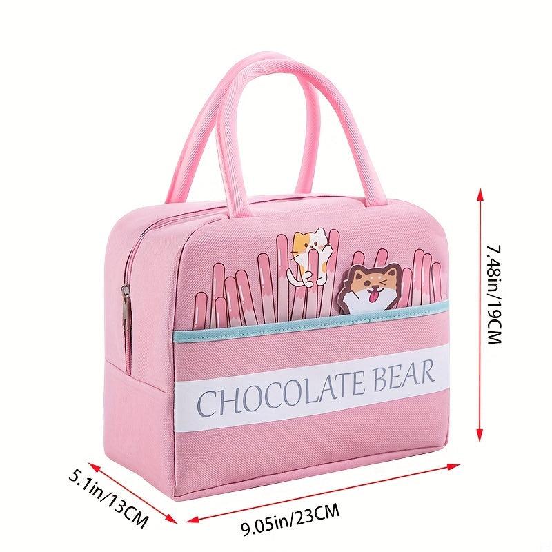 3D Cartoon Lunch Bag Large Capacity Aluminum Foil Bento Bag