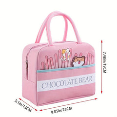 3D Cartoon Lunch Bag Large Capacity Aluminum Foil Bento Bag