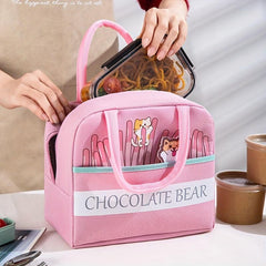 3D Cartoon Lunch Bag Large Capacity Aluminum Foil Bento Bag