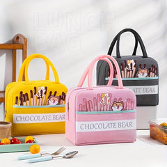 3D Cartoon Lunch Bag Large Capacity Aluminum Foil Bento Bag